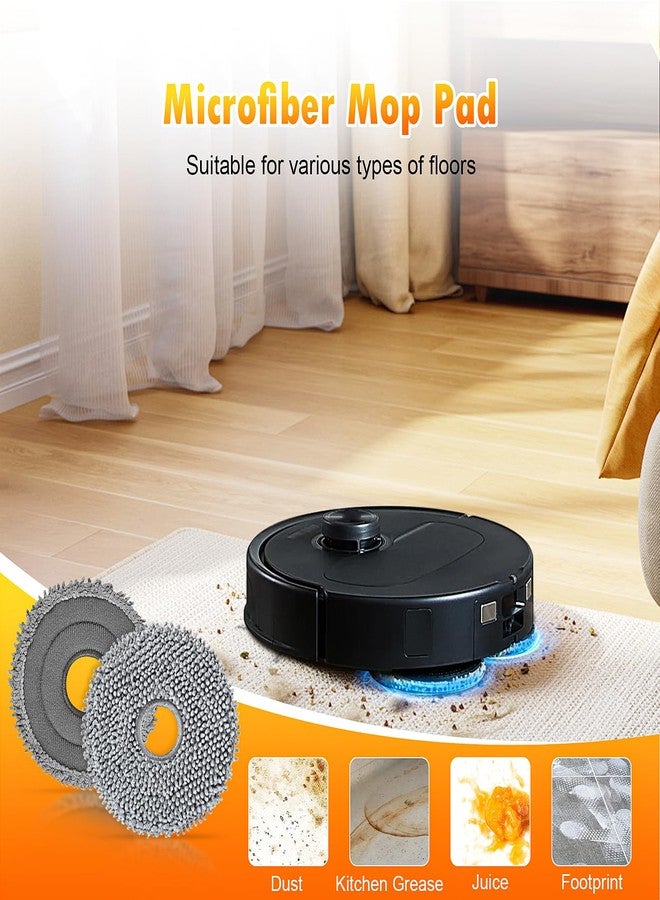 AnDongo 22 Pack Replacement Accessories for Roborock Qrevo S/Qrevo Pro/Qrevo Plus/Qrevo MaxV【Not for Qrevo】Robot Vacuum, 2 Mainbrush 4 Filter 4 Dust Bags 4 Mop Pads 6 Sidebrush 1 Cleaning Brush 1 Screwdriver - Image 5